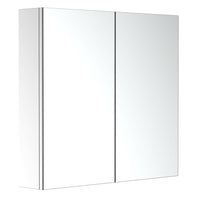 HOMCOM - Armoire à pharmacie avec miroir, portes et étagère - blanc-Le design mural permet d'économiser de l'espace au sol   