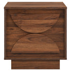 Modway - Bulwark 2 tiroirs Table de chevet, Noyer-Base du socle