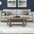 Hudson&Canal - Table basse rectangulaire Breslow 47" L - Chêne gris vieilli-Fini en chêne gris vieilli aspect bois