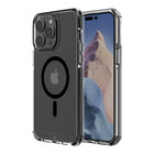 AXS - PROShield Plus etui transparent compatible avec MagSafe teste contre les chutes pour Apple iPhone 14 Pro, Noir-Coins renforces subtils absorbant les chocs