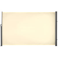 Outsunny - Store latéral rétractable 118 po x 71 po avec résistance aux rayons UV et au vent - blanc crème-Stores latéraux flexibles pour une utilisation en extérieur et en intérieur
