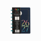 The Happy Planner - Planificateur daté format mini 2026–2027 à reliure à disques - 7-1/2 po x 6-11/16 po - Expression abstraite-Ce superbe planificateur 12 mois (juillet 2026 – juin 2027) comprend des calendriers de référence annuels, des calendriers mensuels, des pages hebdomadaires, des pages de priorités mensuelles, des pages de notes, et bien plus