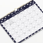 Blueline - Calendrier Mural Scolaire Mensuel 12 Mois  D’Août À Juillet – 15 po H x 12 po l - Motif Nautique – Bilingue-Reliure à double spirale dorée avec œillet pour suspension