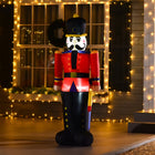 HOMCOM - Décorations gonflables éclairées d'extérieur de 6 pieds de haut pour Noël - - Noir-4 lumières LED blanches internes intégrées 