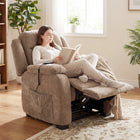 HOMCOM - Fauteuil inclinable de massage électrique avec moteur silencieux - brun-Huit points de massage ciblent le dos, les lombaires, les cuisses et les jambes pour soulager la fatigue quotidienne 