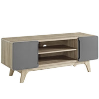 Modway - Tread 47 po Meuble TV, Gris naturel-Meuble TV moderne de 47 pouces