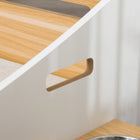 PawHut - Lit surélevé pour chien avec bols et housse lavable-Panneau de particules et MDF pour un canapé pour chien stable, adapté à une utilisation quotidienne