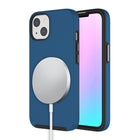 AXS - PROTech coque anti-choc avec une durabilite militaire compatible avec MagSafe pour Apple iPhone 13 mini,Bleu Cobalt-Resistant aux chocs