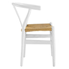 Modway - Amish Restauration Fauteuil - Blanc-Dossier découpé en forme de Y