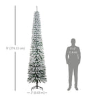 HOMCOM - Arbre de Noël artificiel 9' avec branches réalistes - Vert-La conception de la section permet une installation rapide 