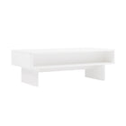 Manhattan Comfort - Table basse moderne Ella 120 cm - Blanc-Assemblage à domicile requis Tout le matériel inclus