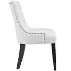 Modway - Regent Touffe Cuir végane Chaise à manger - Blanc-Rembourrage en mousse dense