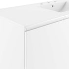 Modway - Bryn Fixation murale de 48" Vanette de salle de bain - Blanc blanc-Assemblée requise