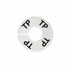 Eddie's -  Rond Les séparateurs de tailles - TP - blanc avec impression noire - Paquet de 100-Plastique blanc avec du texte en noir