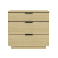 Manhattan Comfort - Table de nuit moderne Payton 26" - Chêne naturel et noir-Table de nuit moderne pour chambre et salon