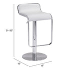 Zuo - Equino Tabouret de bar - Blanc-6