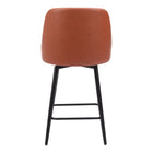 Zuo - Keppel Swivel Tabouret de comptoir - Brun-6
