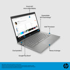 HP - 14 po Chromebook avec 3 mois d'abonnement à Google AI Pro - Processeur Intel Celeron N4500 - 64 Go eMMC - 4 Go RAM - Chrome OS-Format d'image 16:9 : un format d'image 16:9 vous permet de voir davantage de contenu avec moins de défilement