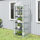 Outsunny serre mini à 5 niveaux, transparent- Convient pour les plantes, légumes, fruits et la culture de fleurs  
