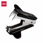 Deli - Ensemble d’agrafeuse de bureau incluant agrafeuse pleine bande, dégrafeuse et agrafes-Agrafage polyvalent : s’ouvre pour fixer des documents sur un tableau d’affichage, ainsi qu'une enclume rotative offrant deux modes d’agrafage : temporaire et permanent