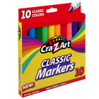 Cra-Z-Art - Marqueurs non toxiques lavables Broadline - Paquet de 10-Cochez votre liste de rentrée scolaire, idéale pour la maison ou en classe