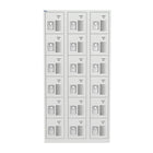 Ceha - Casier NH Series 6 niveaux, aérations avant, acier de qualité commerciale, expédition rapide, batterie de 3 - Poignée encastrée, gris clair-Durabilité de qualité commerciale pour une utilisation intensive quotidienne