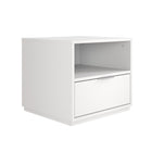 Nexera - Table de chevet Hunter, Blanc-Fonctionnalités conviviales : ouverture et fermeture faciles. Favorise un environnement parfaitement organisé et sans encombrement