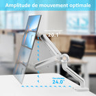 ShoppingAll - Support de moniteur simple robuste pour écrans de 13 à 35 po - Blanc-Caractéristiques bras pneumatique, patin antidérapant