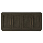 Hudson&Canal - Buffet rectangulaire Tillman 68 po couleur aulne brun-Comporte 4 portes avec deux placards de rangement et des étagères réglables
