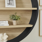 Modway - Romy 47 po Manche Étagère murale - Noir/naturel-Étagères à grains de bois