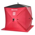 Outsunny - Abri De Pêche Sur Glace Pop-Up 2 Personnes Avec Sac De Transport-Rouge-Tente de glace pop-up, facile à installer et à démonter 
