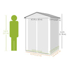 Outsunny - Abri de rangement extérieur 4,4 pi x 3 pi, avec porte verrouillable, avec portes larges verrouillables, gris foncé-Cet abri offre une protection par tous les temps grâce à un revêtement résistant aux UV
