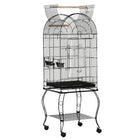 PawHut - Grande cage pour perroquet 60 po H avec dessus ouvrable, étagère de rangement - noir-Convient aux conures soleil, calopsittes et autres oiseaux de taille similaire 