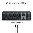 Logitech - MX Keys S for Mac - clavier sans fil, - touches programmables - rétroéclairé - Gris-10