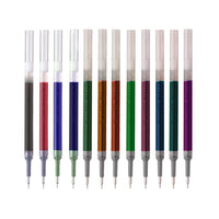Pentel - Recharge pour Pentel EnerGel -  0,5 mm - Assorti - Paquet de 12-L’encre gel liquide sèche très vite et ne laisse aucune tache ni bavure – les gauchers en raffoleront.