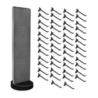 Azar - Présentoir de sol à panneau perforé pivotant Studio Base - 60 po x 16 po - Anthracite-Comprend un porte-enseigne en T qui peut être fixé au sommet du présentoir à panneau perforé