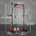 Soozier - Power cage Smith machine-Support pour haltères réglable sur 8 niveaux, de 11,8 po à 70,9 po (30 à 180 cm)