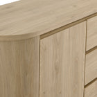 Modway - Duval 71" arrondi Armoire de rangement de buffet - Givre de noyer hickory-10