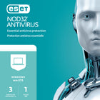 Eset - Nod32 Antivirus - 3 Utilisatrice - 1 An Sleeve - PC/Mac-Antivirus et Antispyware : Fournit une protection proactive contre tous types de menaces en ligne et hors ligne, y compris les virus, les rançongiciels, les logiciels espions et les attaques de phishing