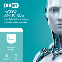Eset - Nod32 Antivirus - 3 Utilisatrice - 1 An Sleeve - PC/Mac-Antivirus et Antispyware : Fournit une protection proactive contre tous types de menaces en ligne et hors ligne, y compris les virus, les rançongiciels, les logiciels espions et les attaques de phishing