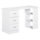 HOMCOM - Bureau d'ordinateur avec rangement - 47,25 po L x 19,25 po l x 28,25 po H - blanc-Un plateau de table de 47,25 po de long vous offre une grande surface de travail et de l’espace pour votre ordinateur portable 