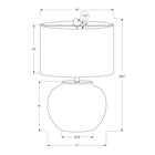 Monarch Specialties - Luminaire - 21 po H Lampe De Table - Crème Céramique - Abat-Jour Ivoire / Crème - Moderne-Relié à un cordon transparent de 5 pieds, placez cette lampe polyvalente sur une table d'extrémité ou latérale, une table de chevet ou une table de nuit pour une source d'éclairage à la mode et contemporaine