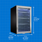 Danby - Centre de boissons autoportant de 4,3 pi³ - Acier inoxydable-Personnalisez votre espace grâce à la charnière de porte réversible permettant une ouverture à gauche ou à droite