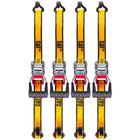 CAT - Ensemble de 4 sangles à rochet 16 pi - Capacité 1000 lb-Doux pour la cargaison et les véhicules: Les crochets recouverts de caoutchouc et les crochets souples protègent votre cargaison et votre véhicule contre les égratignures ou les frottements