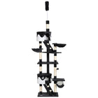 PawHut - Arbre à chat géant 94 po-102 po, tour haute jusqu’au plafond, blanc-Hauteur réglable (94,5 po à 102,4 po) pour plus de sécurité 