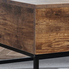 HOMCOM - Table basse relevable avec compartiment de rangement caché - brun rustique-Optimise les possibilités de rangement dans un espace minimal