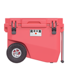 RovR - RollR 60 Glacière rigide à roulettes pintes avec poignée de remorquage - Corail-Les pneus gonflables tout-terrain RollR 9'' glissent sans effort sur le sable, la terre et l’herbe durs