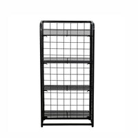 Futech - Présentoir métallique grillagé pour commerce de détail - 59,7 cm x 119,4 cm - Noir-La conception en maille ouverte améliore la visibilité des produits, facilitant ainsi la navigation des clients et l'identification rapide des articles.