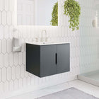 Modway - Vitality 24" Vanette de salle de bain - Gris blanc-Construction en MDF et panneau de particules