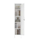 Manhattan Comfort - Armoire de rangement individuelle moderne Naomi 15 po avec casier - Blanc-Garantie limitée du fabricant de 30 jours